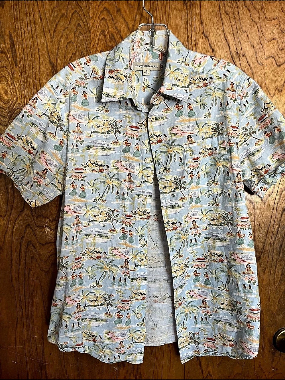 Tico's Raphael Floral Short Sleeve Shirt Size Medium Like New